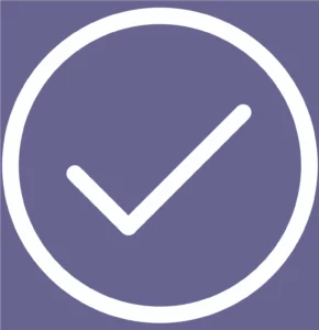 Check Icon purple background